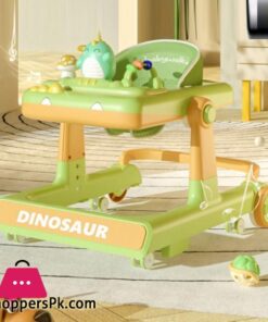 Dino Folding Baby Walker Multi-Function Anti Rollover Can Sit With Music Baby Walking Trolley Baby Stroller For 6-18 Months - Image 4