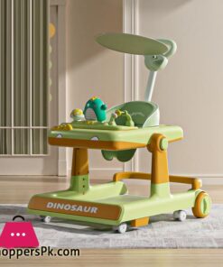 Dino Folding Baby Walker Multi-Function Anti Rollover Can Sit With Music Baby Walking Trolley Baby Stroller For 6-18 Months - Image 6
