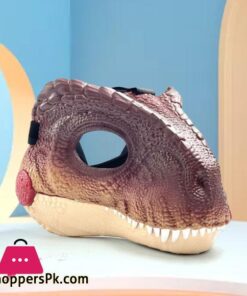 Dinosaur Head Face Mask with Dinosaur Scream Movable Mouth Dino Mask Life like Dinosaur Mask Headwear for Kids Children