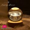 Le 3D Galaxy Crystal Ball Lamp 24 Inch Crystal Ball Night Light With Wooden Base 3D Engraving Holographic Lamp For Home Desktop Decoration
