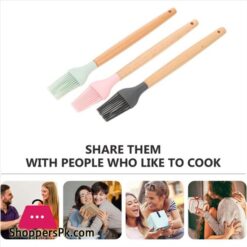 3Pcs Silicone Basting Brush Oil Bbq Brush Heat Resistant Greased Sauce Marinade Brush