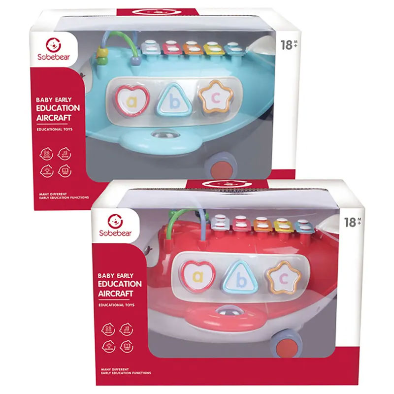 Sobebear Musical Educational Toy Airplane Model Toy