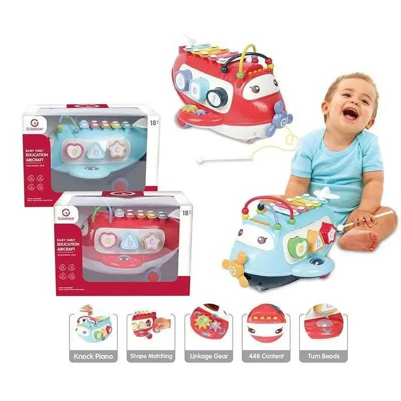 Sobebear Musical Educational Toy Airplane Model Toy