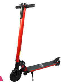 Aluminium Alloy Electric Bike Speed Adjustable Electric Scooter for Adults with Light Red