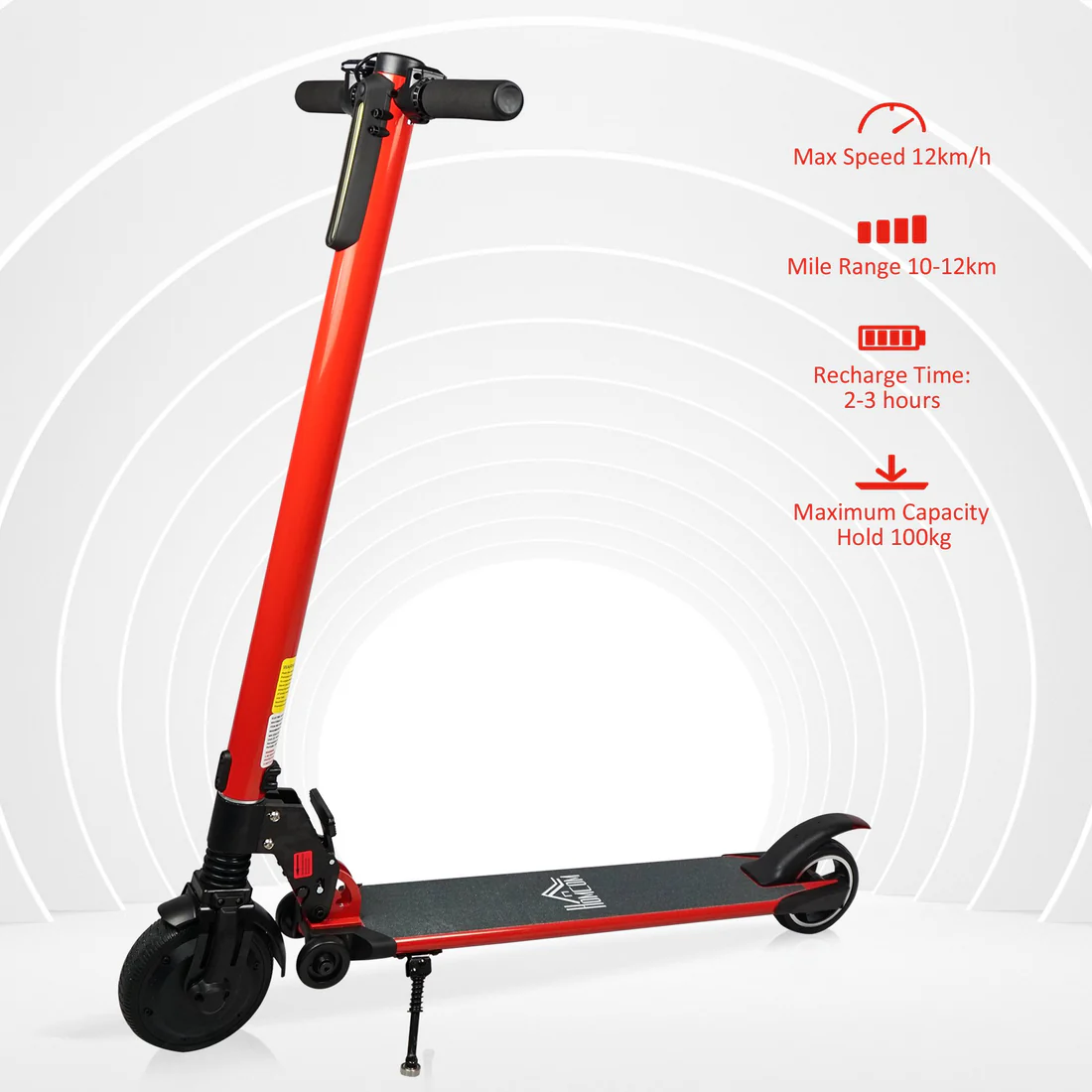 Aluminium Alloy Electric Bike Speed Adjustable Electric Scooter For Adults With Light Red