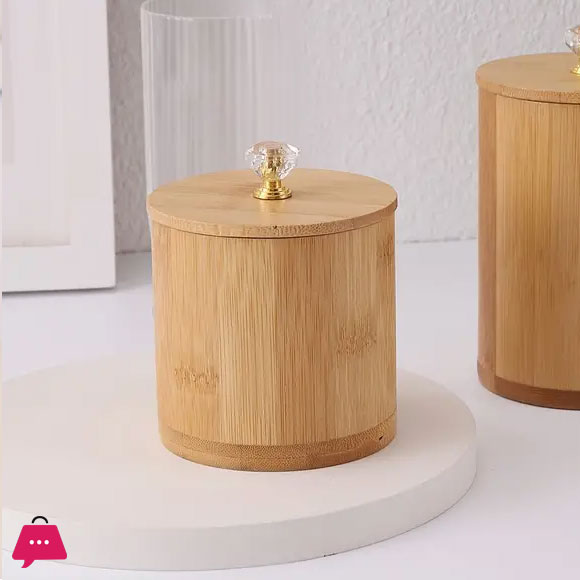 Bamboo Snack/Food Storage Jar With Wooden Lid