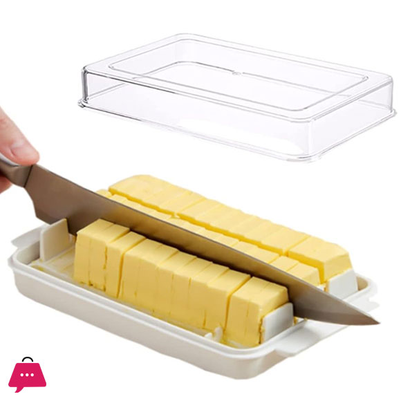Butter Keeper Container For Quantitative Cutting &Amp; Keeping The Butter Fresh