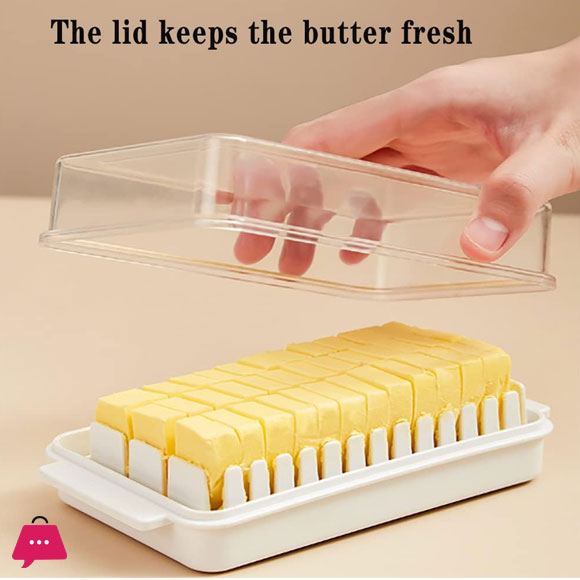 Butter Keeper Container For Quantitative Cutting &Amp; Keeping The Butter Fresh