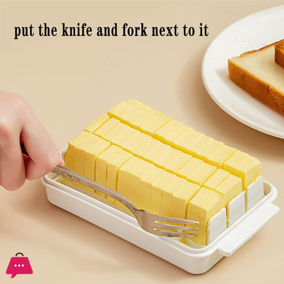 Butter Keeper Container For Quantitative Cutting &Amp; Keeping The Butter Fresh