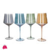 Danny Home Crystal Wine Glasses Multicolor Set ( Set Of 4 ) Cb11-21