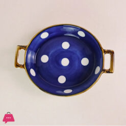 Danny Home White Dot Design Blue&Amp;White Round Baking Bowl Czt06-52