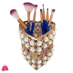 Heart Pearl Makeup Brush Holder Pen Storage Box