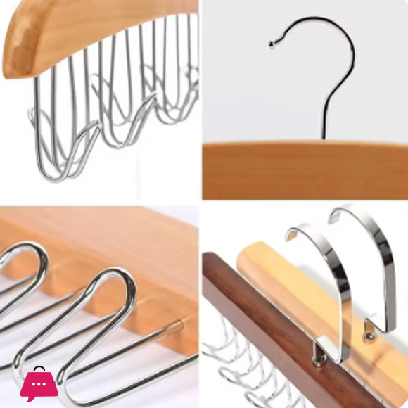 High Quality Wooden 8 Hook Clothes Hanger 360° Rotation 1Pcs