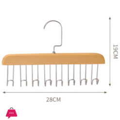High Quality Wooden 8 Hook Clothes Hanger 360° Rotation 1Pcs