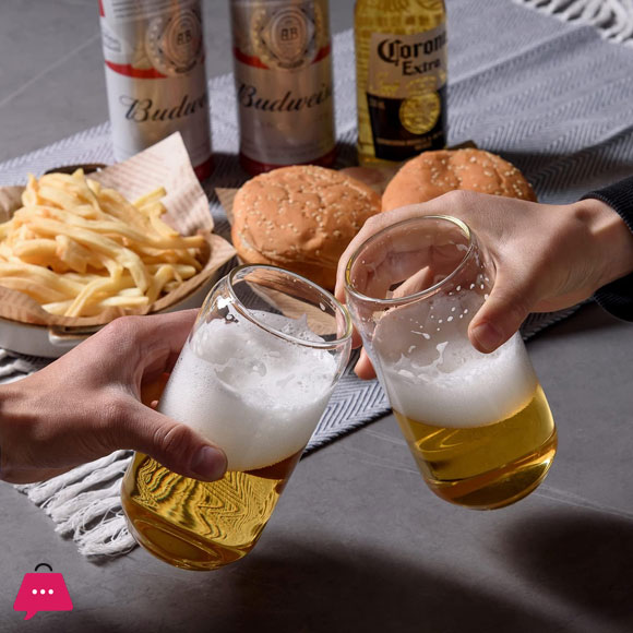 Ice Tea / Cold Coffee Clear Glass Tumbler With Bamboo Lid 470Ml ( Golden , Charcoal, Transparent )