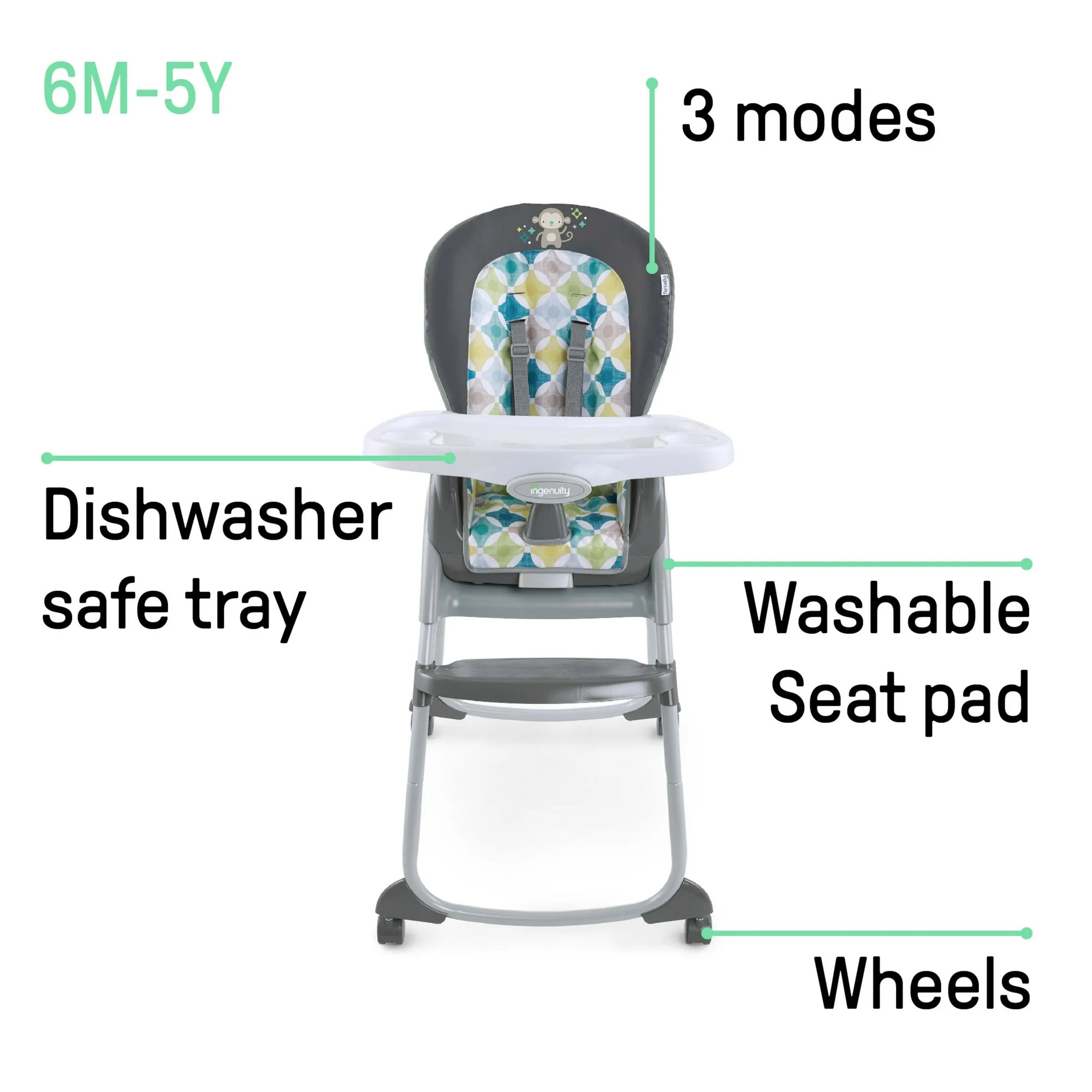 Ingenuity Trio 3-In-1 High Chair – Moreland