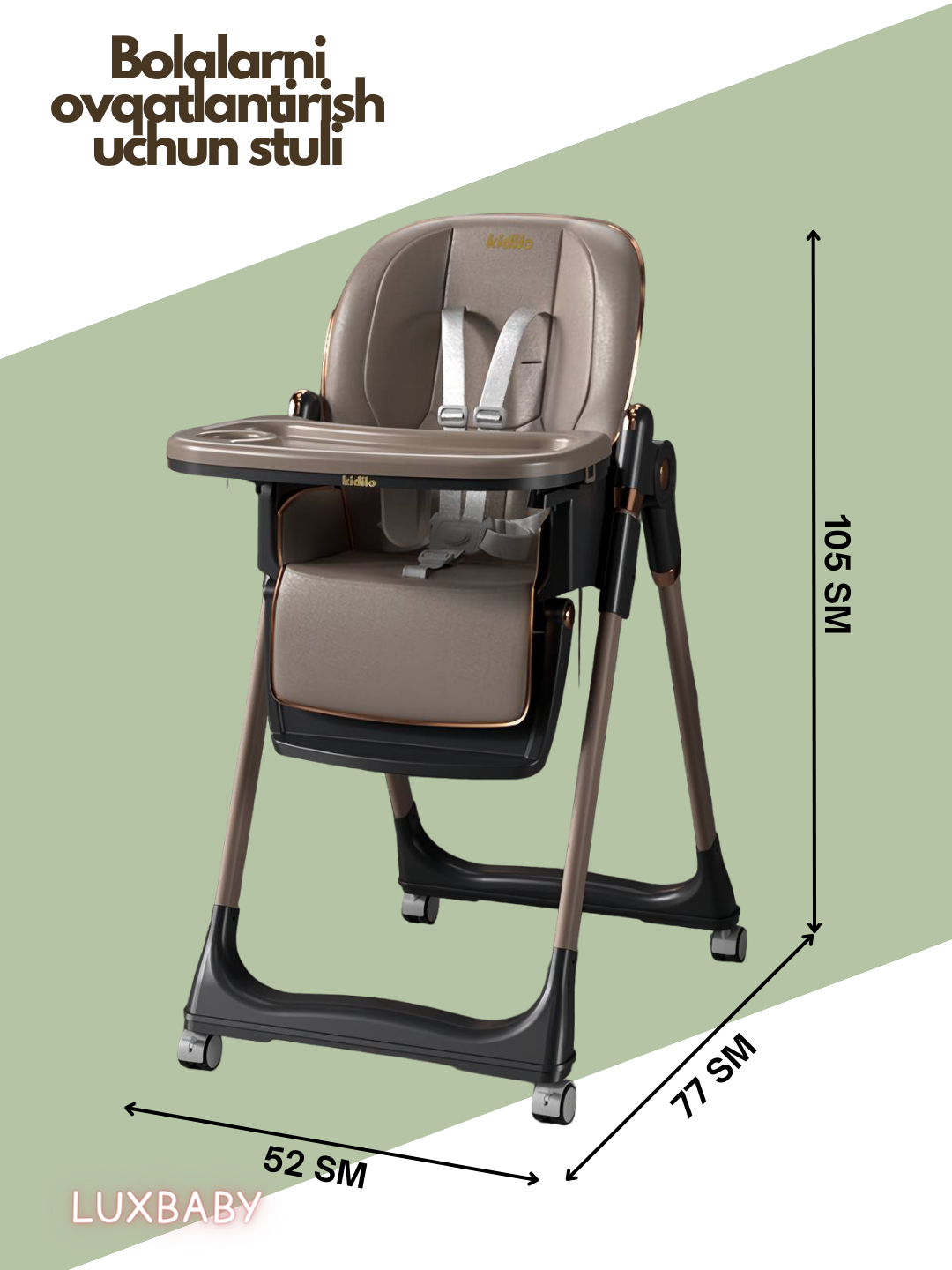 Kidilo Baby High Chair For Feeding Children - 8155