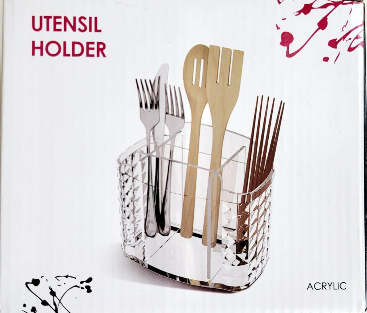 Kitchen Utensil Holder Acrylic