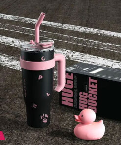 Kpop Stainless Steel Tumbler With Handle Straw Cup Coffee Mug Drinkware-1200Ml - Image 3