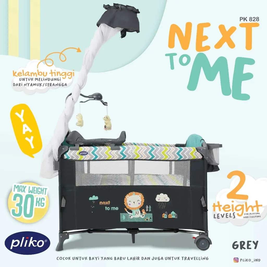 Pliko Next-To-Me Baby Playpen Baby Nursery Center Infant Crib With Diaper Changer Kdd-828