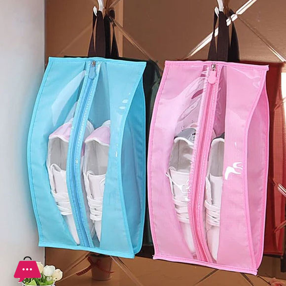 Portable Travel Waterproof Transparent Shoe Organizer Bag