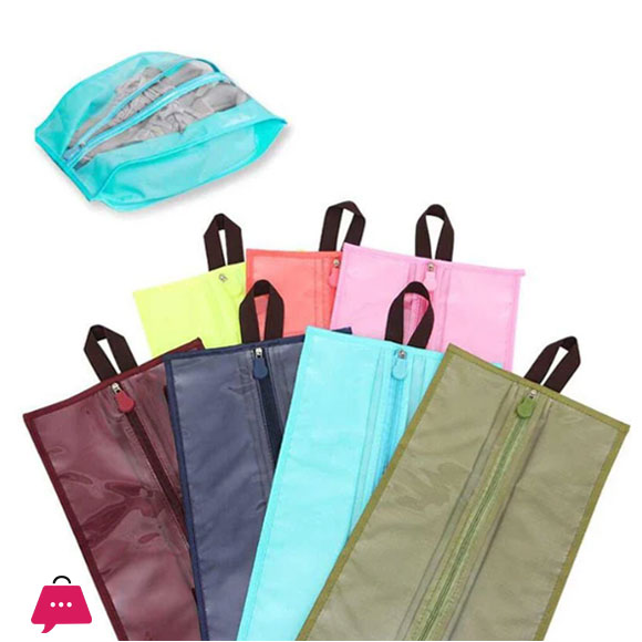Portable Travel Waterproof Transparent Shoe Organizer Bag