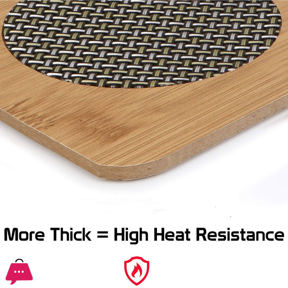 Square Shape Wooden Anti Hot Heat Resistant Tea Coaster 9.5X9.5Cm 5 Square Shape Wooden Anti Hot Heat Resistant Tea Coaster 9.5X9.5Cm - Image 3