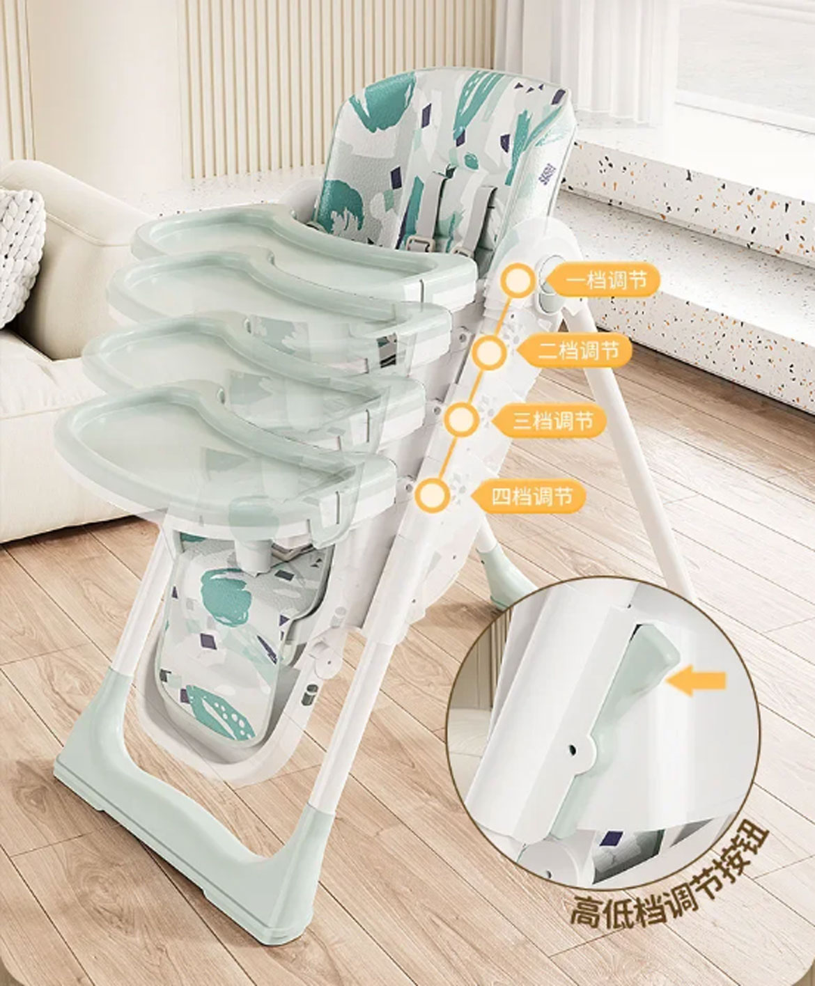 Toddler High Chair With Wheels For Dining Table