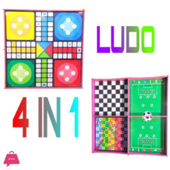 Wood Ludo 4 in 1 Borad Game 24 x 24 Inch