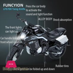 1:12 Tang Knife Lsf700 Motorcycle Off Road Alloy Diecast Model