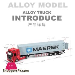 124 Diecast Container Tractor Truck Model Alloy Metal