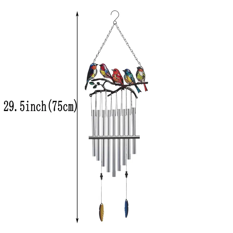 1Pc Outdoor Bird Wind Chime Bird Wind Chime Outdoor Decoration