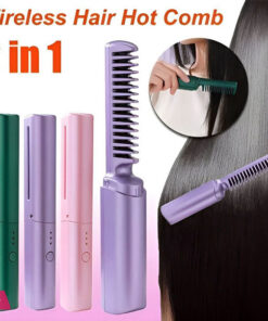 2 In1 Wireless Comb Straightner Portable Mini Electric Hair Brush Dual Use 6 2 In1 Wireless Comb Straightner Portable Mini Electric Hair Brush Dual Use - Image 2