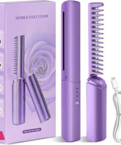 2 in1 wireless comb straightner Portable Mini Electric Hair Brush Dual Use