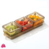 3 Grids Dry Fruits Tray Food Storage Organizer Food Storage Box Divided Serving Container