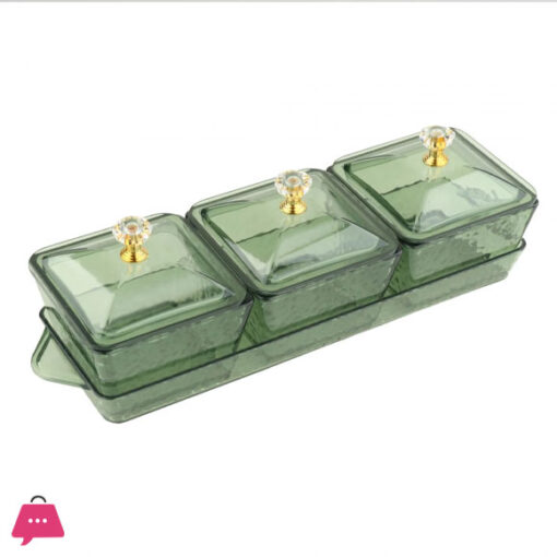 3 Grids Dry Fruits Tray Food Storage Organizer Food Storage Box Divided ...