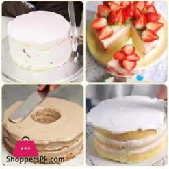 3Pcs Cake Spatula Set Spatula Set With Plastic Handle Set Of 3 Stainless Steel Variety Set Cake Decorating Tools Icing Spatula