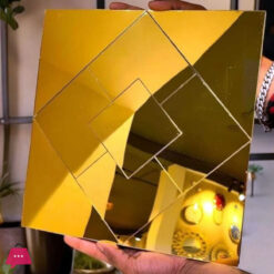 3D Acrylic Mirror Wall Sticker For Ideal To Decorate Bedrooms Size Dimension 30 X 30 Cm