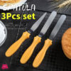 3PCS Cake Spatula Set Spatula Set with Plastic Handle Set of 3
