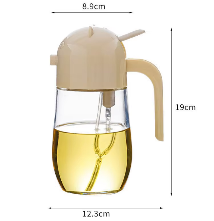 Glass Oil Bottle Kitchen Cooking Oil Sprayer Oil Sprayer Container - 580Ml