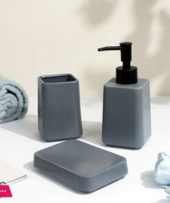 Matte Bathroom Set Of 3 - Image 3