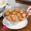 Stainless Steel Oil Filter Food Pan Large Colander French Fries Skimmer With Handle 2 Stainless Steel Oil Filter Food Pan Large Colander French Fries Skimmer With Handle