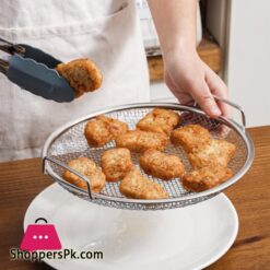 Stainless Steel Oil Filter Food Pan Large Colander French Fries Skimmer With Handle