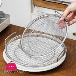 Stainless Steel Oil Filter Food Pan Large Colander French Fries Skimmer With Handle