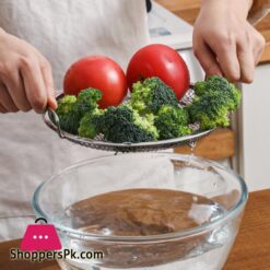 Stainless Steel Oil Filter Food Pan Large Colander French Fries Skimmer With Handle