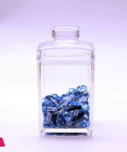 Air Tight Clear Square Acrylic Jar  580ml - K-5013
