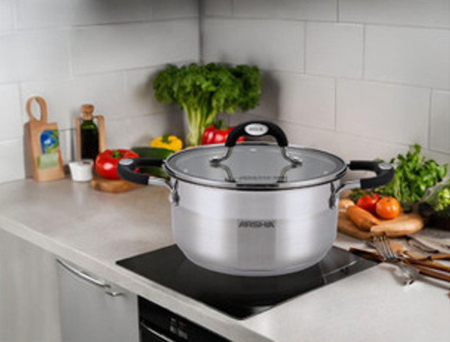 Arshia Stainless Steel Casserole With 2 Lids 28Cm - 3082 5 Arshia Stainless Steel Casserole With 2 Lids 28Cm - 3082