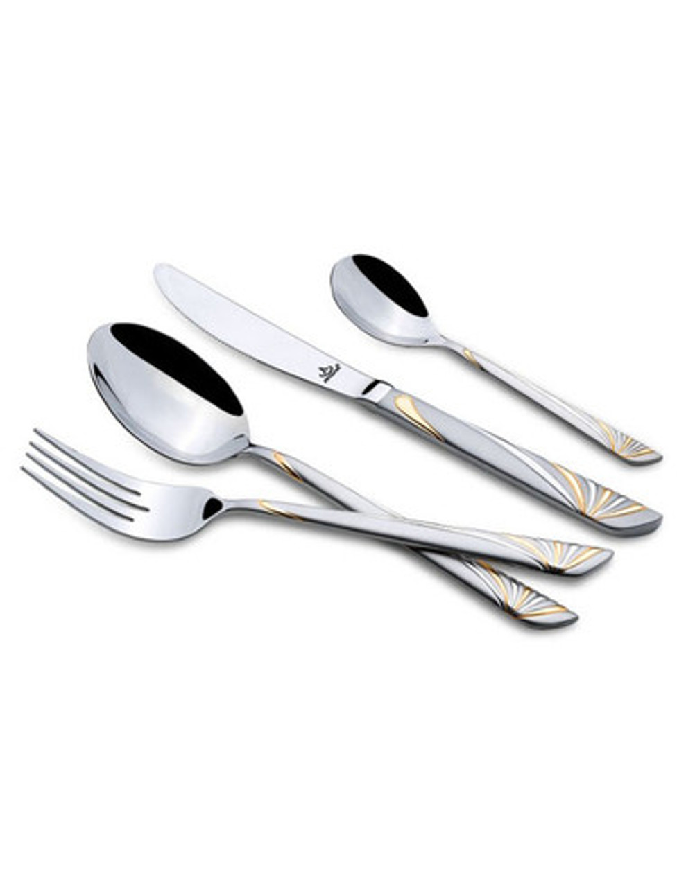 Arshia Stainless Steel Cutlery Set 24Pcs Gold &Amp; Silver - Tm064Gs-1763 6 Arshia Stainless Steel Cutlery Set 24Pcs Gold &Amp; Silver - Tm064Gs-1763