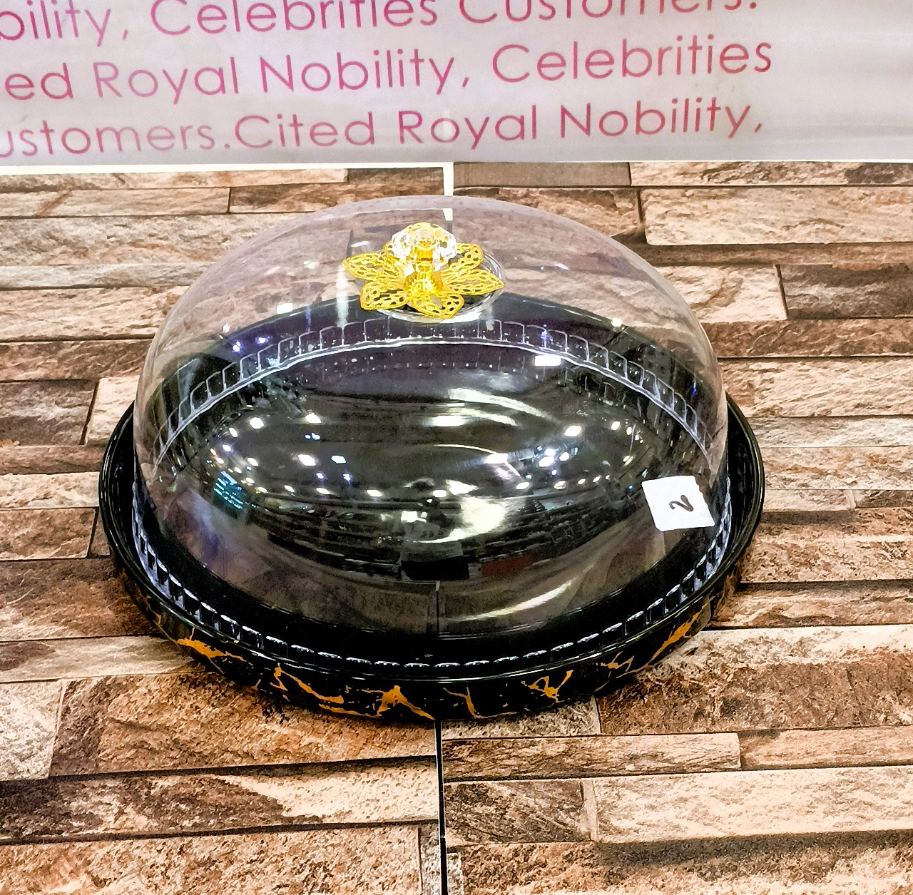 Ceramic Cake Dish With Lid 26.8X13Cm