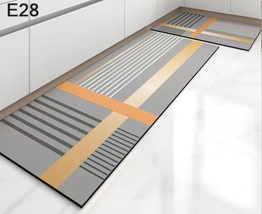 Crystal Velvet Absorbent Long Rug Kitchen Foot Mat Living Room Rug Set Of 2